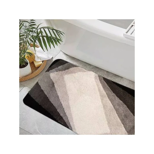 Nova Home Geometric Bath Mat, Grey Color, Size 50*80 Nova Home Geometric Bath Mat, Grey Color, Size 50*80