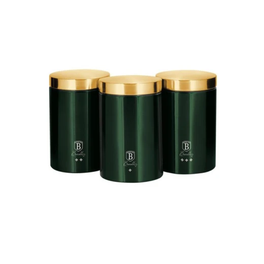 Berlinger Haus Canister Set, Green Color, 3 Pieces Berlinger Haus Canister Set, Green Color, 3 Pieces