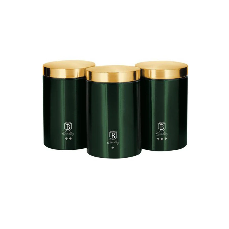 Berlinger Haus Canister Set, Green Color, 3 Pieces - Berlinger Haus