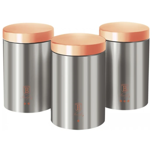 Berlinger Haus Canister Set, Light Grey, 3 pieces Berlinger Haus Canister Set, Light Grey, 3 pieces