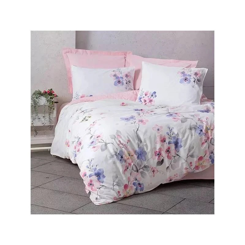 Nova Home Duvet Cover, Single /Twin Single, Pink & White Color ,3 Pieces - Nova Home