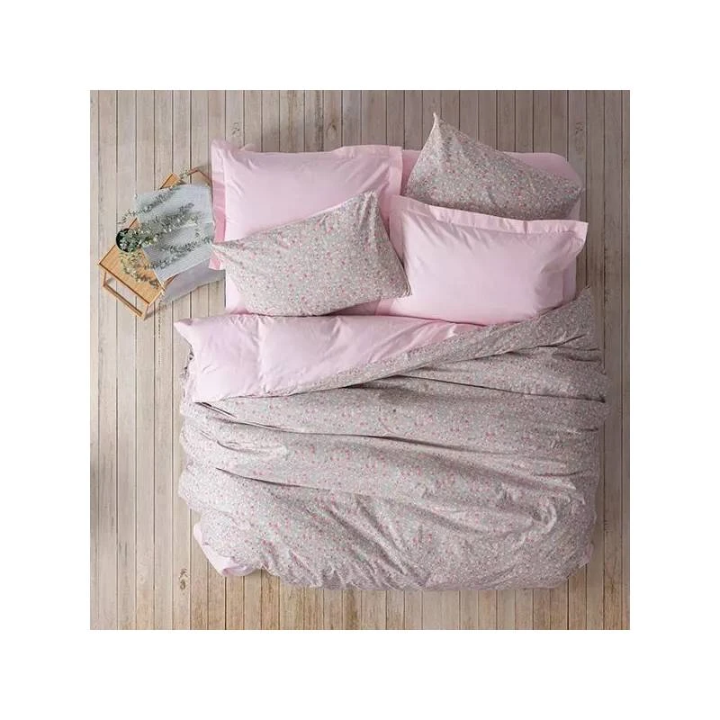 Nova Home Duvet Cover, Single /Twin Single, Grey & Pink Color ,3 Pieces - Nova Home
