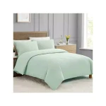 Nova Home Crinkled Comforter Single /Twin Single, Green Color ,3 Pieces - Nova Home