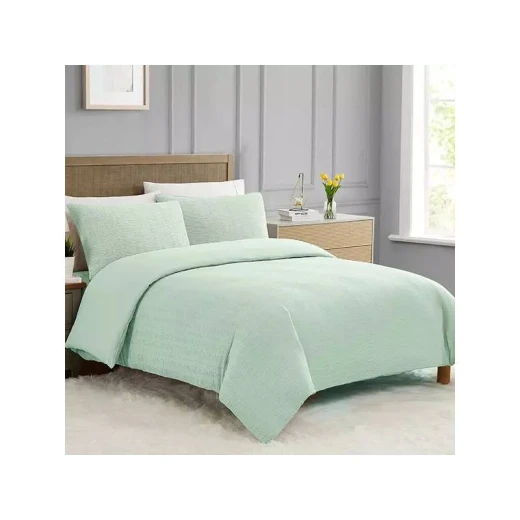 Nova Home Crinkled Comforter Single /Twin Single, Green Color ,3 Pieces Nova Home Crinkled Comforter Single /Twin Single, Green Color ,3 Pieces