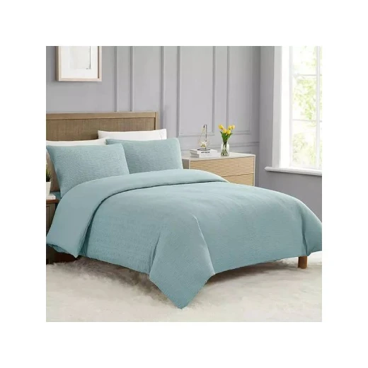 Nova Home Crinkled Comforter Single /Twin Single, Petrol Color ,3 Pieces Nova Home Crinkled Comforter Single /Twin Single, Petrol Color ,3 Pieces