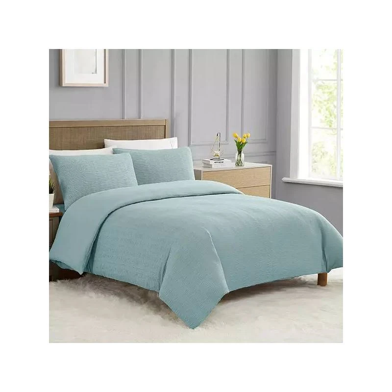 Nova Home Crinkled Comforter Single /Twin Single, Petrol Color ,3 Pieces - Nova Home