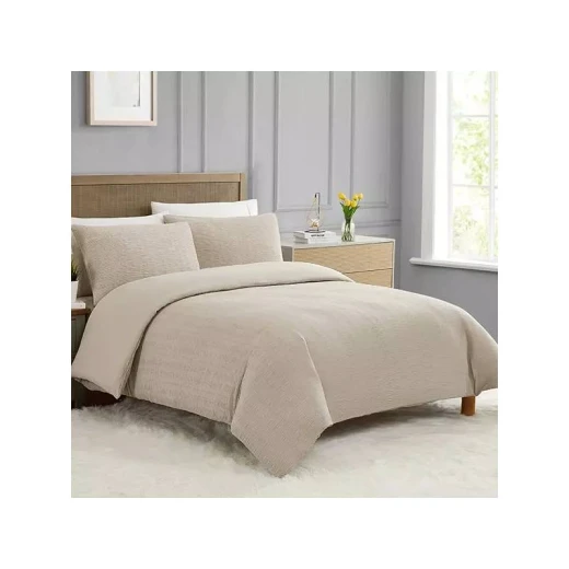Nova Home Crinkled Comforter Single /Twin Single, Sand Color ,3 Pieces Nova Home Crinkled Comforter Single /Twin Single, Sand Color ,3 Pieces