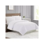 Nova Home Crinkled Comforter Single /Twin Single, White Color ,3 Pieces - Nova Home
