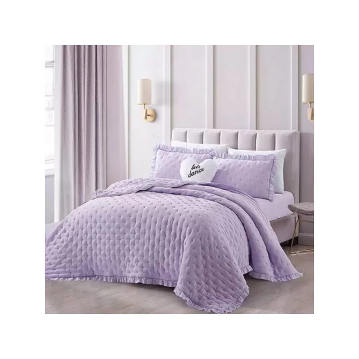 Nova Home Crinkled Comforter Single /Twin Single, Lilac Color ,3 Pieces Nova Home Crinkled Comforter Single /Twin Single, Lilac Color ,3 Pieces