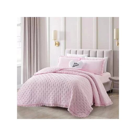 Nova Home Crinkled Comforter Single /Twin Single, Pink Color ,3 Pieces Nova Home Crinkled Comforter Single /Twin Single, Pink Color ,3 Pieces