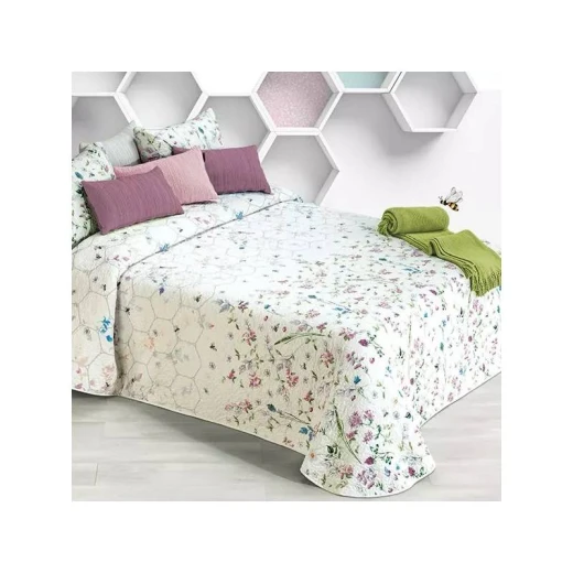 Nova Home Manterol "Birds" Bouti Bedspread, Twin Size, White Color, 2 Pieces