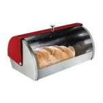 Berlinger Haus Metallic Bread Box, Dark Red - Berlinger Haus