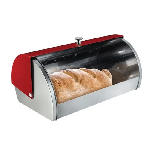Berlinger Haus Metallic Bread Box, Dark Red Berlinger Haus Metallic Bread Box, Dark Red