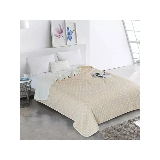بطانية قطنية ستارز, باللون البيج, 150*200 من نوفا هوم بطانية قطنية ستارز, باللون البيج, 150*200 من نوفا هوم
