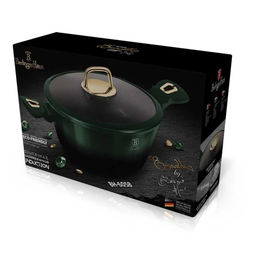 Berlinger Haus  Emerald Casserole With Lid, 24 Cm - Berlinger Haus - Image 2