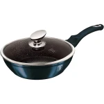 Berlinger Haus Metallic Deep Frypan With Lid, Aquamarine, 24 Cm - Berlinger Haus