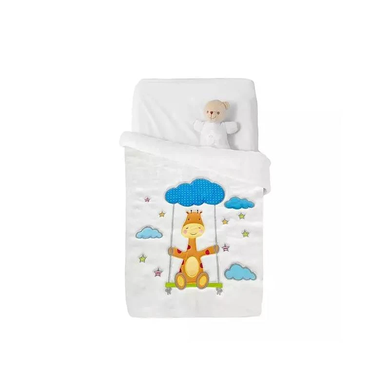 Manterol Baby Happy Blanket, White Color, 110x140 Cm - MANTEROL