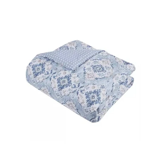 Nova Home "Vienna" Double-Face Printed Comforter, Blue Color, King/Super King, 6 Pieces - Nova Home - Image 4