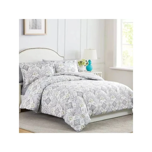 Nova Home "Vienna" Double-Face Printed Comforter, Grey Color, King/Super King, 6 Pieces Nova Home "Vienna" Double-Face Printed Comforter, Grey Color, King/Super King, 6 Pieces