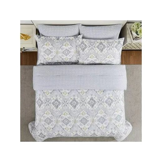 Nova Home "Vienna" Double-Face Printed Comforter, Grey Color, King/Super King, 6 Pieces - Nova Home - Image 2