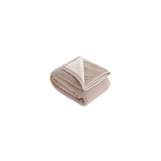 Manterol Sherpa Throw Blanket, Beige Color Manterol Sherpa Throw Blanket, Beige Color
