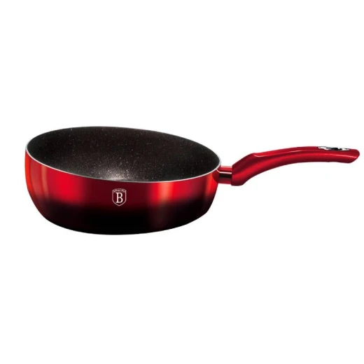 Berlinger Haus Metallic Aquamarine Flip Frypan, Dark Red Color, 26 Cm Berlinger Haus Metallic Aquamarine Flip Frypan, Dark Red Color, 26 Cm