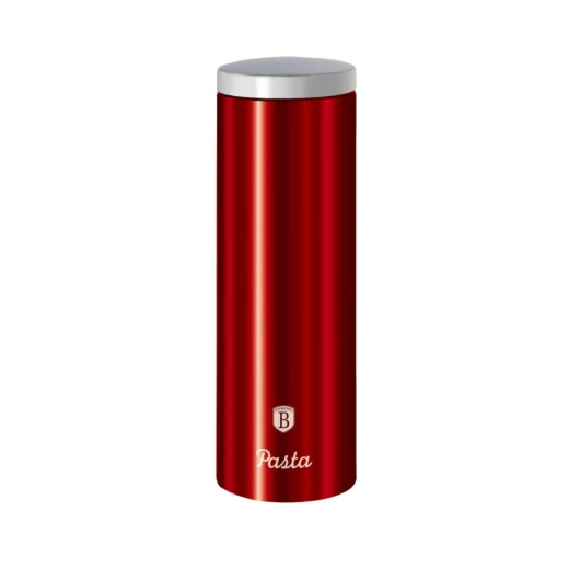 Berlinger Haus Metallic Pasta Canister, Dark Red Color Berlinger Haus Metallic Pasta Canister, Dark Red Color
