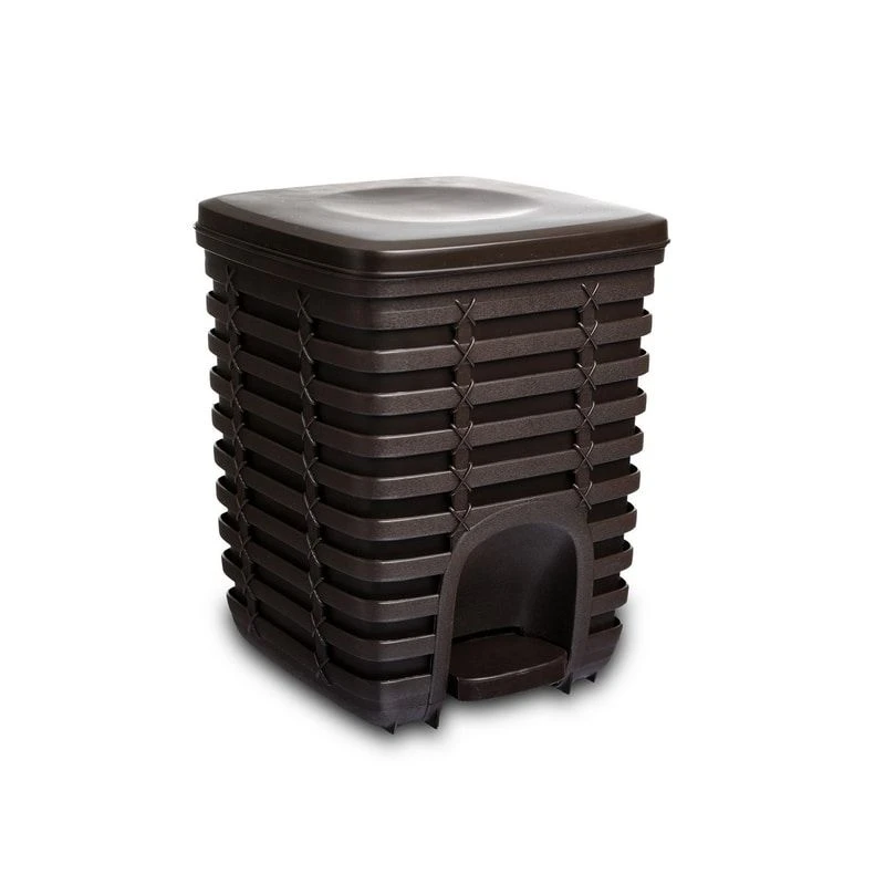 Primanova Palm Waste Bin 9 Liter, Brown Color - Primanova