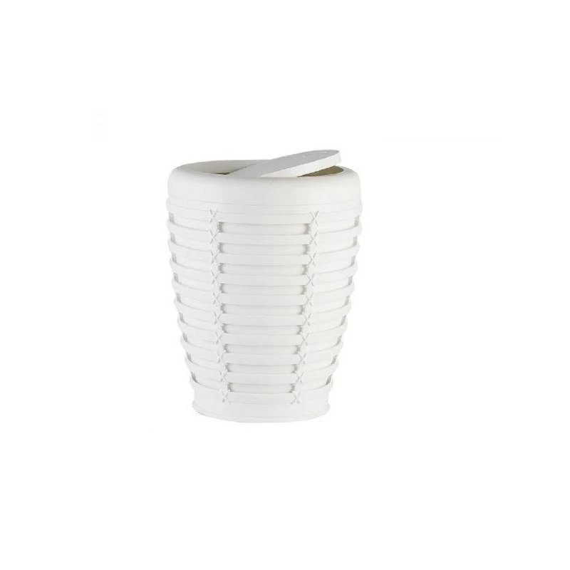 Primanova Palm Waste Bin, White Color - Primanova