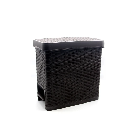 Primanova Rattan Square Waste Bin, Brown Color, 6 Liter Primanova Rattan Square Waste Bin, Brown Color, 6 Liter