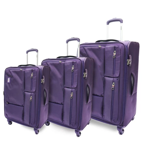 ARMN Centric Hard Luggage 3 Pieces ,Dark Purple Color