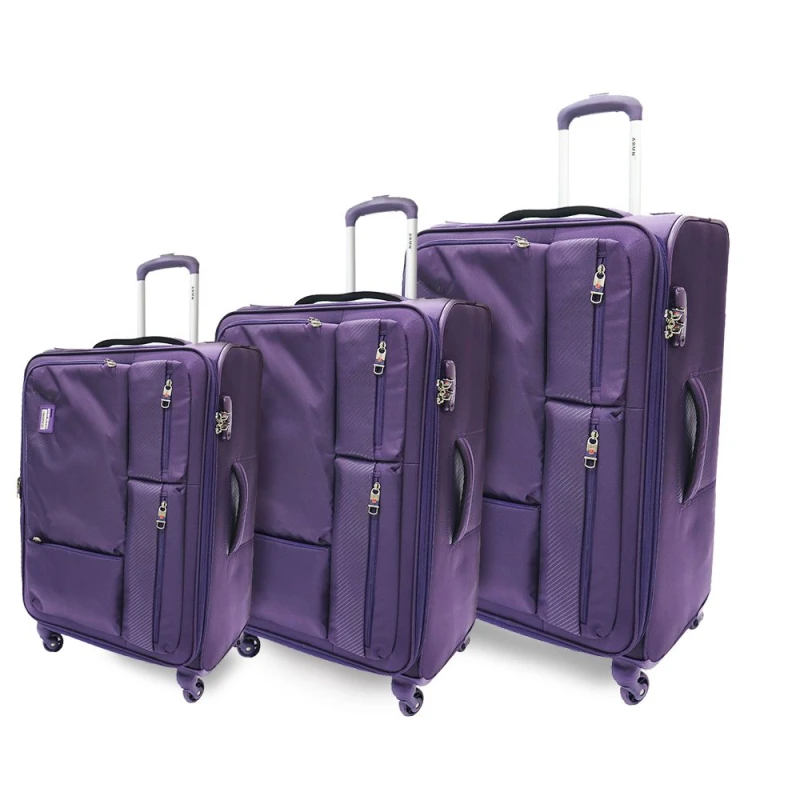 ARMN Centric Hard Luggage 3 Pieces ,Dark Purple Color - Armn