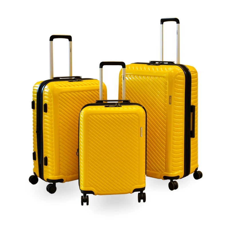 ARMN Centric Hard Luggage 3 Pieces ,Yellow Color - Armn