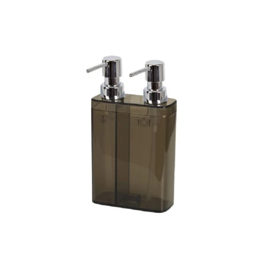 Primanova Viva Double Liquid Soap Dispenser, Clear Black Color Primanova Viva Double Liquid Soap Dispenser, Clear Black Color