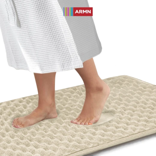 ARMN Clara Memory Foam Bath Rug, Beige Color, 50*80 Cm - Armn - Image 2