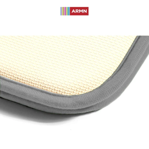 ARMN Clara Memory Foam Bath Rug, Grey Color, 70x120 Cm - Armn - Image 2