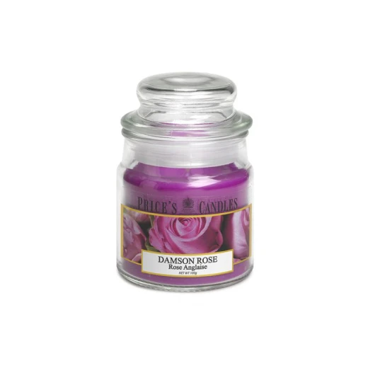 شمعة معطرة متوسطة بمرطبان وغطاء, الورد الجوري من برايسز شمعة معطرة متوسطة بمرطبان وغطاء, الورد الجوري من برايسز