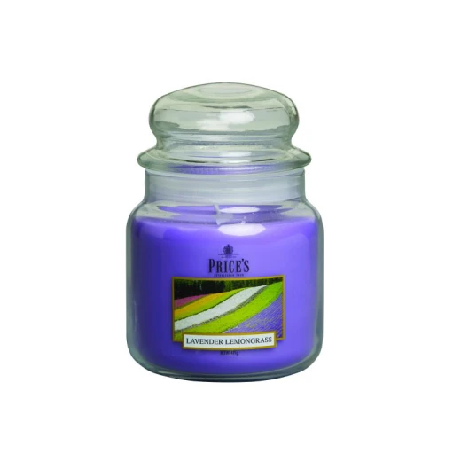 شمعة معطرة متوسطة بمرطبان وغطاء, لافندر وعشب الليمون من برايسز شمعة معطرة متوسطة بمرطبان وغطاء, لافندر وعشب الليمون من برايسز