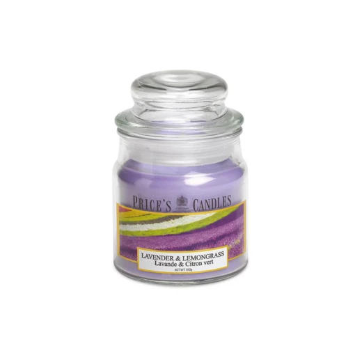 شمعة معطرة متوسطة بمرطبان وغطاء, لافندر وعشب الليمون من برايسز شمعة معطرة متوسطة بمرطبان وغطاء, لافندر وعشب الليمون من برايسز