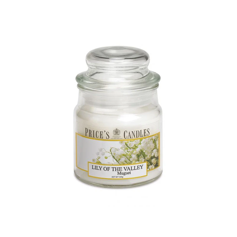 Price's Medium Scented Candle Jar With Lid, Lily Of The Valley - Price's