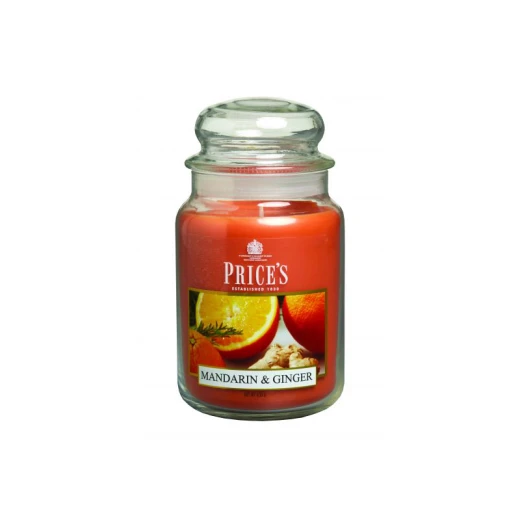 شمعة معطرة كبيرة بمرطبان وغطاء, المندرين والزنجبيل من برايسز شمعة معطرة كبيرة بمرطبان وغطاء, المندرين والزنجبيل من برايسز