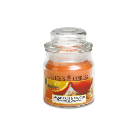 شمعة معطرة متوسطة بمرطبان وغطاء, المندرين والزنجبيل من برايسز شمعة معطرة متوسطة بمرطبان وغطاء, المندرين والزنجبيل من برايسز