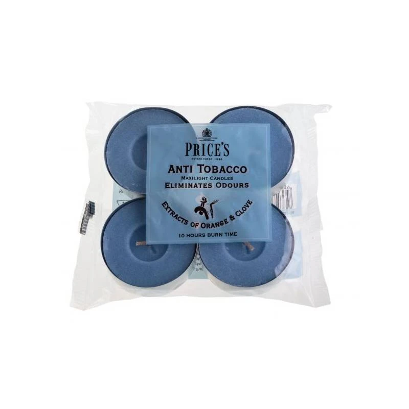 Price's Anti-Tobacco Scented Tealight Set, 4-Piece - Price's