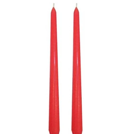 Price's Venetian Dinner Candles, Red Color, 2 Pieces Price's Venetian Dinner Candles, Red Color, 2 Pieces