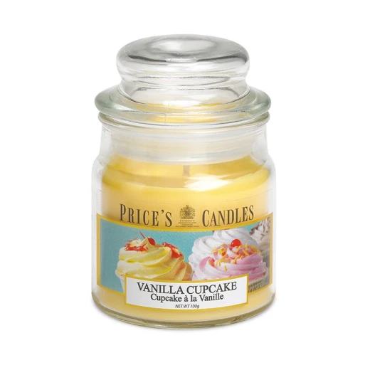 شمعة معطرة متوسطة بمرطبان وغطاء, كيك الفانيلا من برايسز شمعة معطرة متوسطة بمرطبان وغطاء, كيك الفانيلا من برايسز