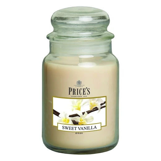 شمعة كبيرة معطرة متوسطة بمرطبان وغطاء, الفانيلا من برايسز شمعة كبيرة معطرة متوسطة بمرطبان وغطاء, الفانيلا من برايسز