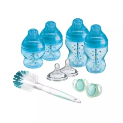 Tommee Tippee Advanced Anti-Colic Newborn Baby Bottle Starter Set, Blue Color