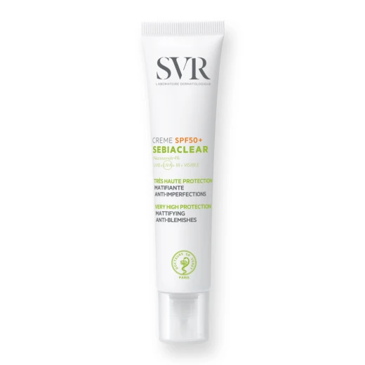 Svr Sebiaclear Spf50+ Mattifying Anti-Blemish Daily Face Sunscreen For Acne-Prone, Oily, Combination Skin, 4% Niacinamide Very High Uvb, Uva, Ir Protection Cream, 40Ml Svr Sebiaclear Spf50+ Mattifying Anti-Blemish Daily Face Sunscreen For Acne-Prone, Oily, Combination Skin, 4% Niacinamide Very High Uvb, Uva, Ir Protection Cream, 40Ml
