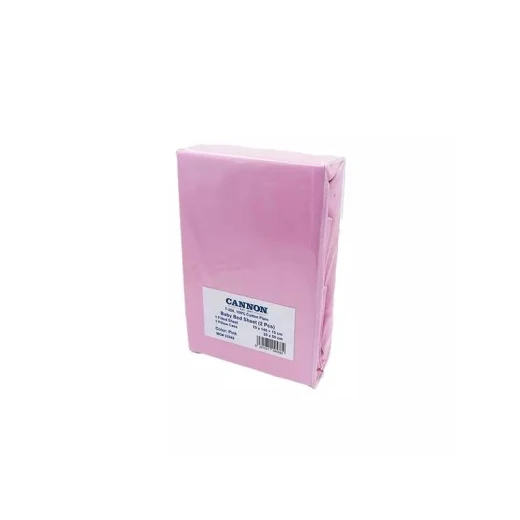 Cannon Baby Bed Sheet Set, Pink Color, 2 Pieces 70x140 Cm - Cannon - Image 2