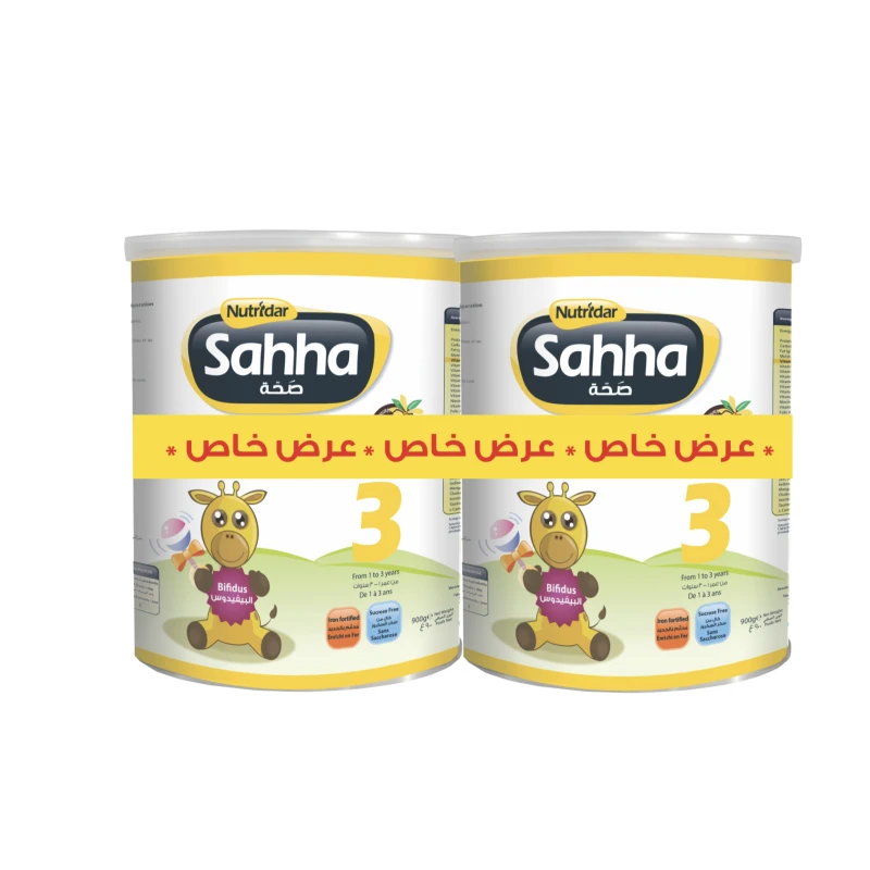 تركيبة النمو للأطفال للمرحلة 3 لعمر 1-3 سنوات من صحة, 900 جرام, عبوتين - صحة